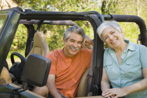 senior couple smiling